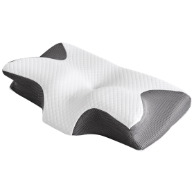 Neck Pillow, Relieving Pain In The Neck And Shoulders, Ergonomic Memory Foam Bed Pillow (Option: Grey 491)